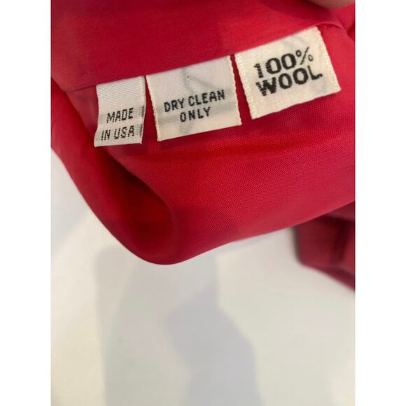 Vintage 1980’s Carolina Herrera for Bergdorf Pink Wool Dress Sz 4 Pink Zip Close - Picture 8 of 16